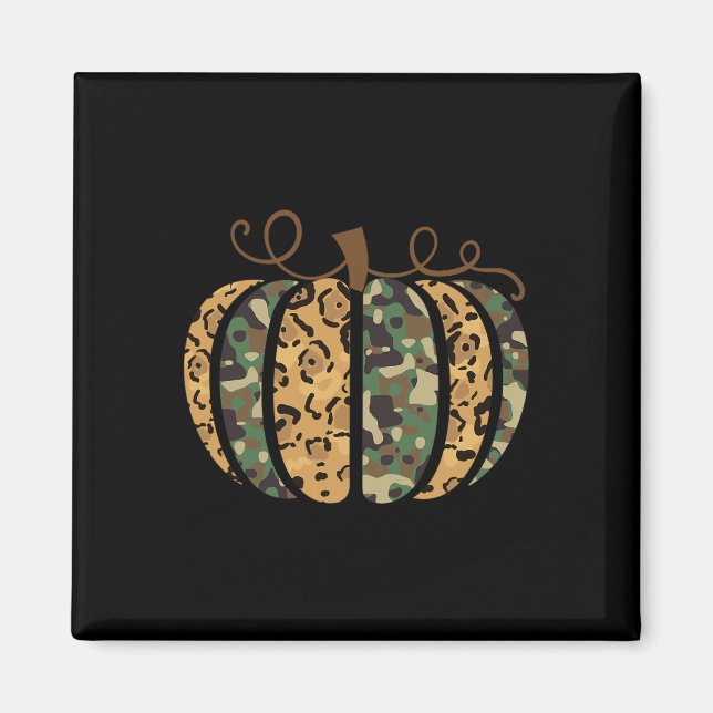 Imã Trendy Leopard Camo Pumpkin Animal Print Cheetah F (Frente)