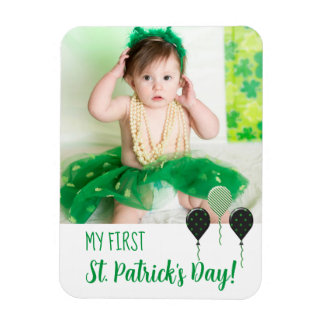 Ímã Trendy My First St. Patrick Day Announcement Photo