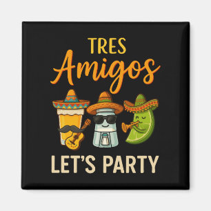 Imã Tres Amigos Tequila Salt Limão Cinco De Mayo
