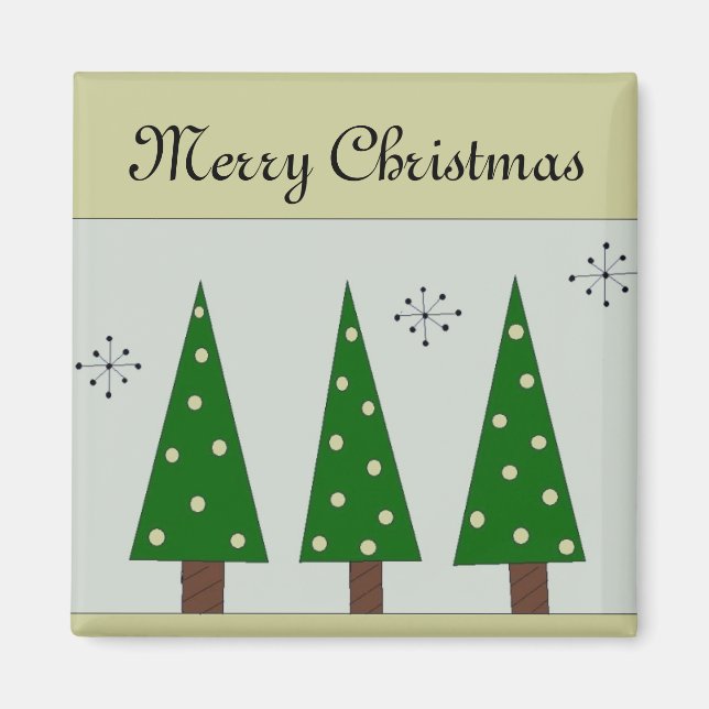 Imã Três Árvores Whimsical (Frente)