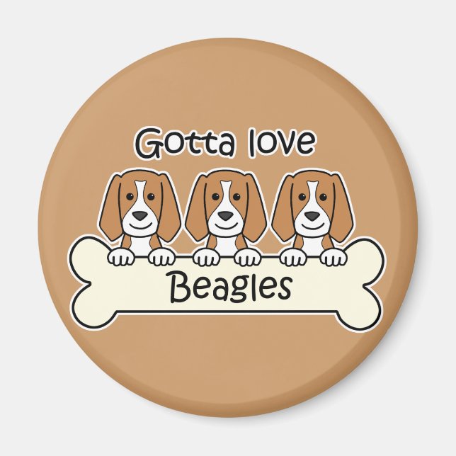 Imã Três Beagles (Frente)
