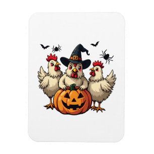 Ímã Três Bruxas de Queda de Frangos de Halloween