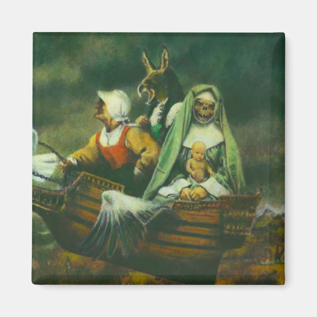 Imã Três Bruxas Design (Frente)