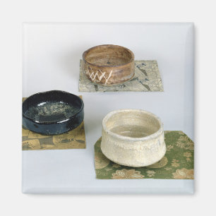 Imã Três chawans usados para cerimônias de chá, c.1800