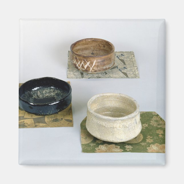 Imã Três chawans usados para cerimônias de chá, c.1800 (Frente)