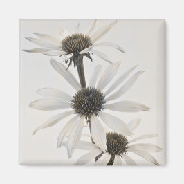 Imã Três Flores Brancas de Cone