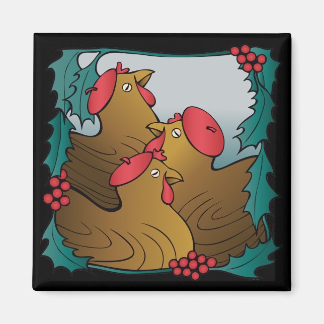 Imã Três Galinhas Francesas (Frente)