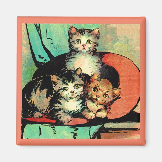 Imã três gatinhos (Frente)