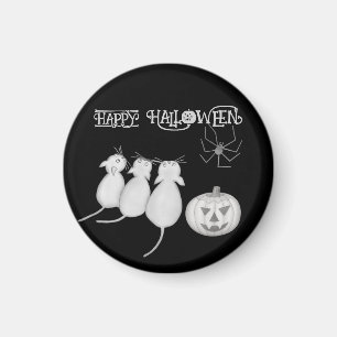 Imã Três Gatos, Abóbora e Aranha Halloween