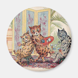 Imã Três gatos de queda por Louis Wain