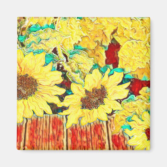 Imã Três girassóis (Frente)