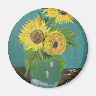 Imã Três girassóis em um vaso, van Gogh