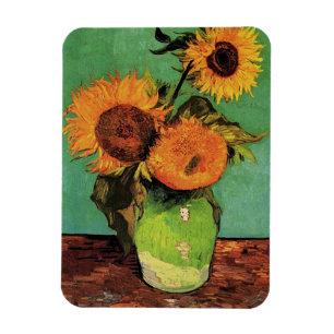 Ímã Três girassóis num vaso Vincent van Gogh