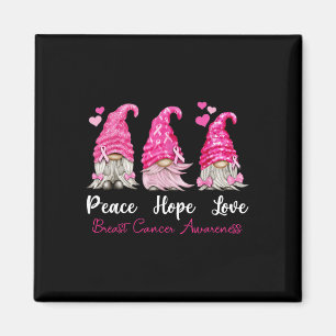 Imã Três Gnomos Esperança de Paz Ama Cancer de Mama Aw