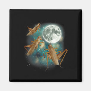 Imã Três Grilos Lua 3 Inseto Uivando Meme Magia Cur