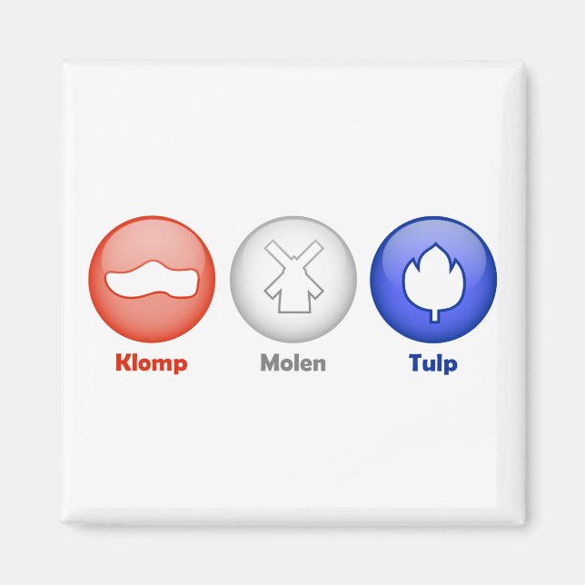 Imã Três ícones holandeses (Frente)