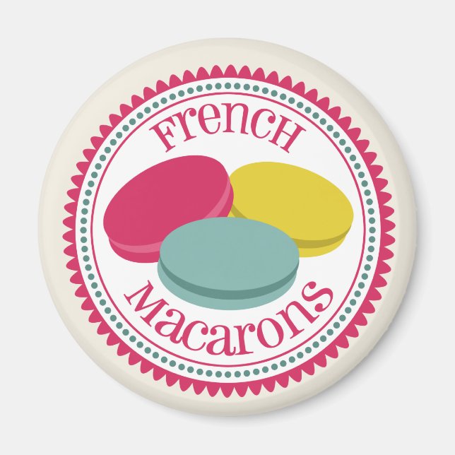 Imã Três Macarões Franceses (Frente)