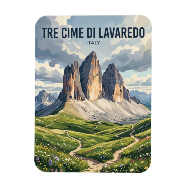 Ímã Três Pontas de Lavaredo Itália (Vertical)