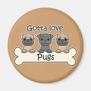 Imã Três Pugs