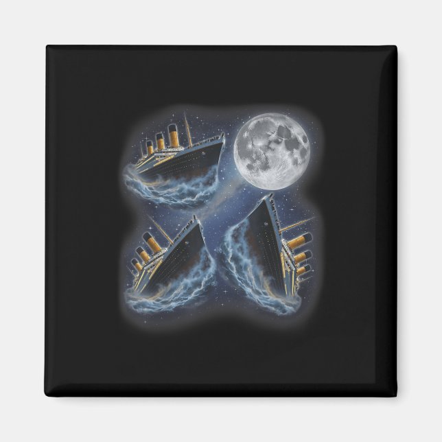 Imã Três Rms Titanic Lua 3 Uivando Na Lua Engraçado We (Frente)