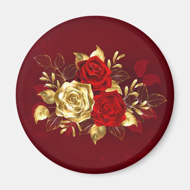 Imã Três Rosas de Joia (Frente)