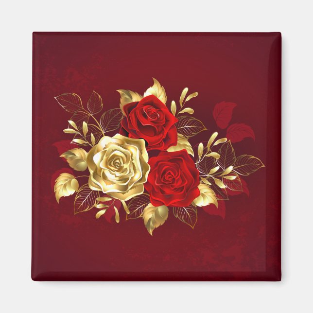 Imã Três Rosas de Joia (Frente)