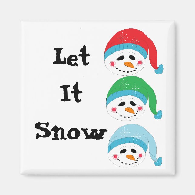 Imã Três Snowmen Enfrentados por Jolly (Frente)