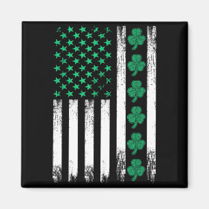 Imã Trevo da Bandeira Americana Irlandesa St Patricks