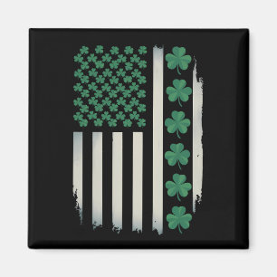 Imã Trevo de Bandeira Americana dos EUA Dia de São Pat