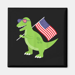 Imã Trex USA Bandeira Engraçado 4 de Julho Dia da Inde