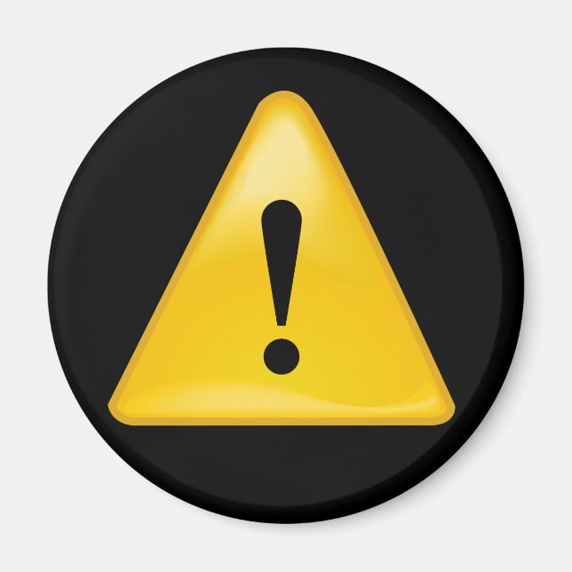 Imã Triângulo do ponto de exclamação do símbolo de avi (Frente)