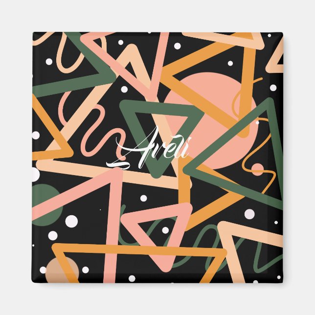 Imã Triângulo E Círculos (Frente)