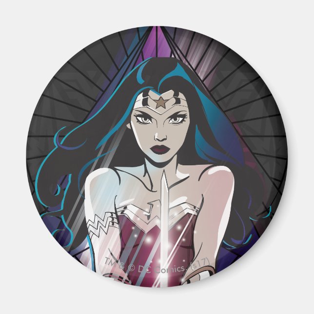 Imã Triângulo Tribal da Mulher Maravilha (Frente)