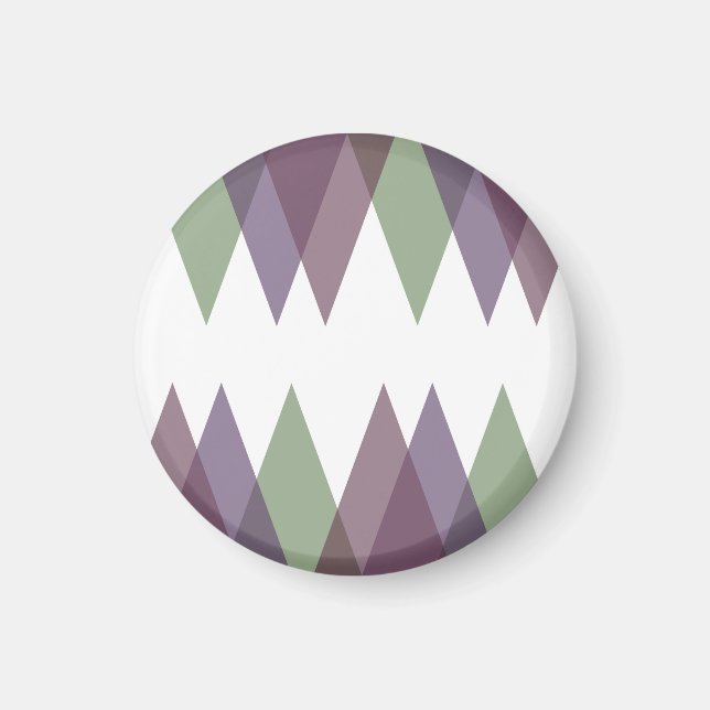 Imã Triângulos Mauve e Verde (Frente)