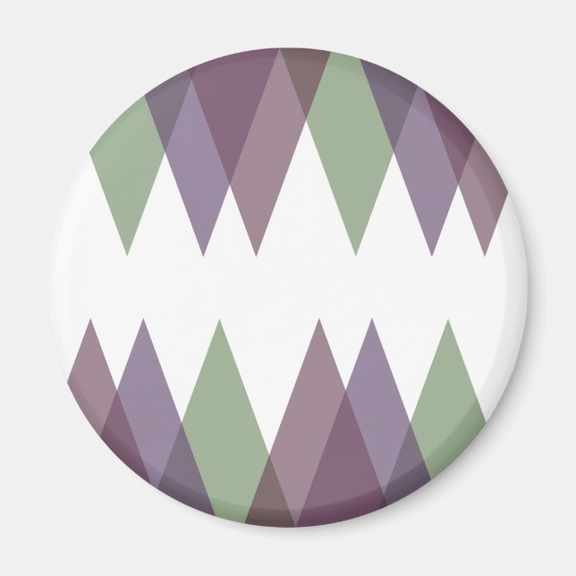 Imã Triângulos Mauve e Verde (Frente)