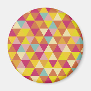 Imã Triângulos Multicolores Polígonos em Forma Geom