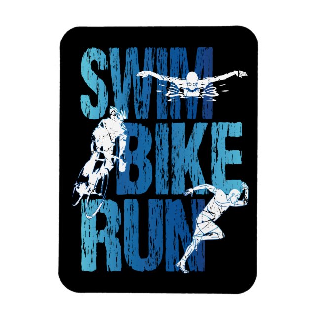 Ímã Triathlon - Natação Bike Run (Vertical)