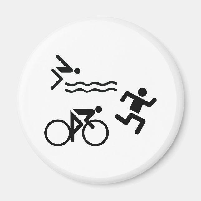 Imã Triatholon - bicicleta de natação em marcha (Frente)