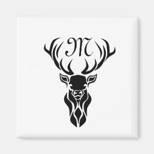 Imã Tribal Black Stag Silhout Monograma