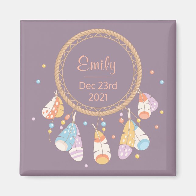 Imã Tribal Boho Dreamcatcher Nova Bebê (Frente)