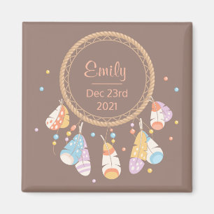 Imã Tribal Boho Dreamcatcher Novo Bebê Keepsaem Brown