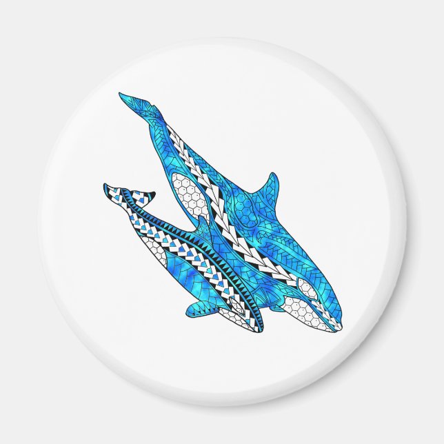 Imã Tribal Orca Whales (Frente)
