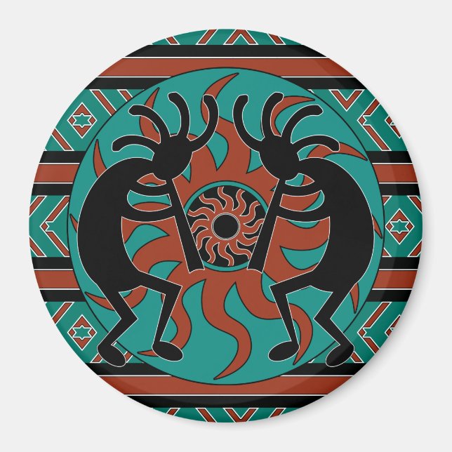 Imã Tribal Southwestern Design Kokopelli (Frente)