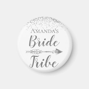 Imã Tribo Silver Boho Bride Personalizado