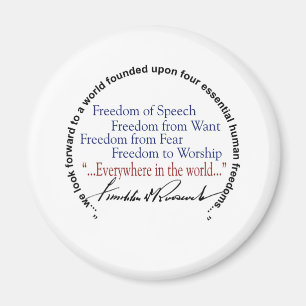 Imã Tributo das liberdades do FDR quatro