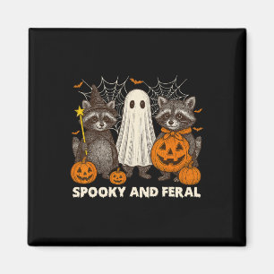 Imã Tric Ghost Raccoon, Cute Ghost Cute E Feral Hallow
