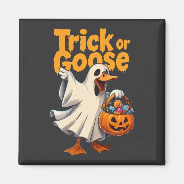 Imã Trick or Goose Halloween Goose (Frente)