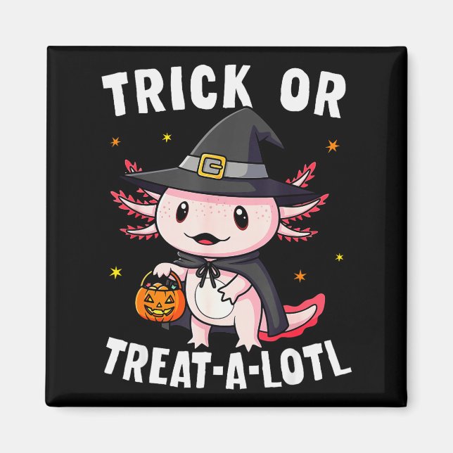 Imã Trick Or Treat A Lotl Axolotl Halloween Costume Wi (Frente)