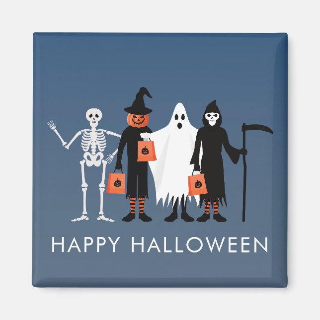 Imã Trick or Treaters Halloween (Frente)
