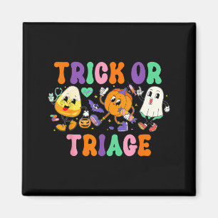 Imã Trick Or Triagem Enfermeira Fantasma Abóbora Hallo